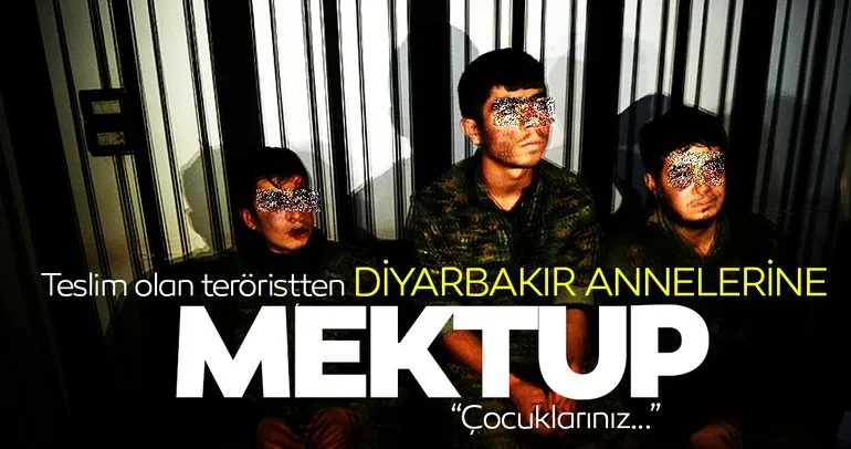 Teslim olan terörist Diyarbakır annelerine yazdığı mektupla destek verdi