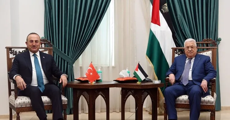 Bakan Çavuşoğlu, Filistin Devlet Başkanı Abbas ile Filistin meselesini görüştü