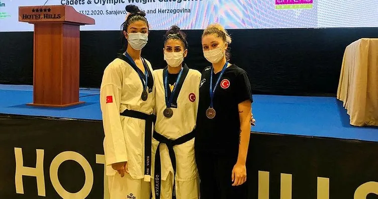 Tekvandoda 2 gümüş 1 de bronz madalya