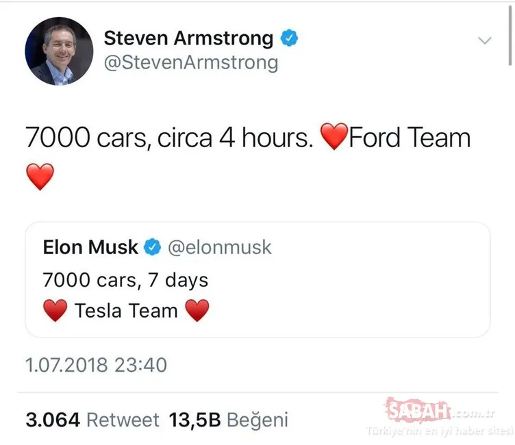 Ford’un CEO’su Elon Musk’ı ti’ye aldı
