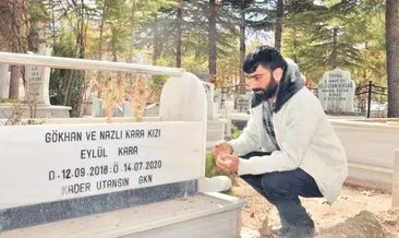 Kızının mezarının yanındaki konteynerde kalıyor #usak
