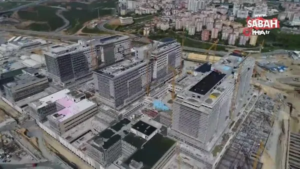 Başakşehir Şehir Hastanesi’ndeki son durum havadan görüntülendi