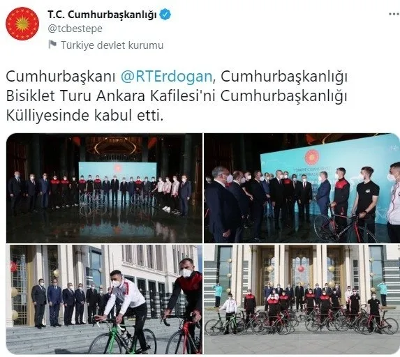 baskan-erdogan-cumhurbaskanligi-bisiklet-turu-ankara-kafilesini-kabul-etti-1617901069901.jpg Başkan Erdoğan, Cumhurbaşkanlığı Bisiklet Turu Ankara Kafilesi'ni kabul etti