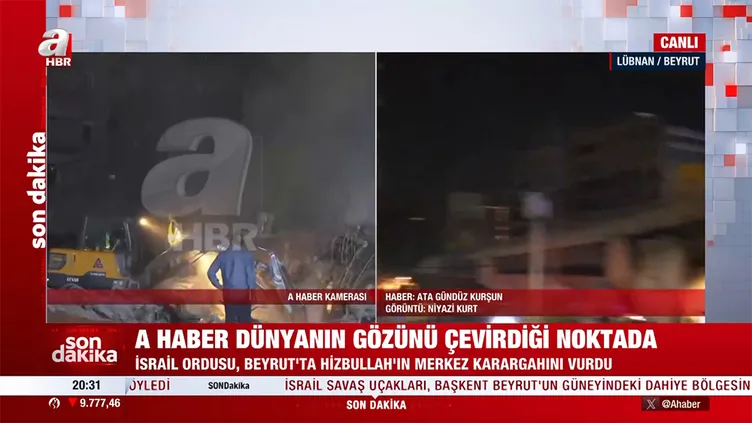 Lübnan’da patlama noktasından tarihi yayın! Olay yeri görüntüleri ilk kez A Haber’de