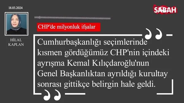 Hilal Kaplan | CHP'de milyonluk ifşalar