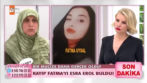 3 aydır aranan Fatma Uysal Esra Erol'da bulundu | Video