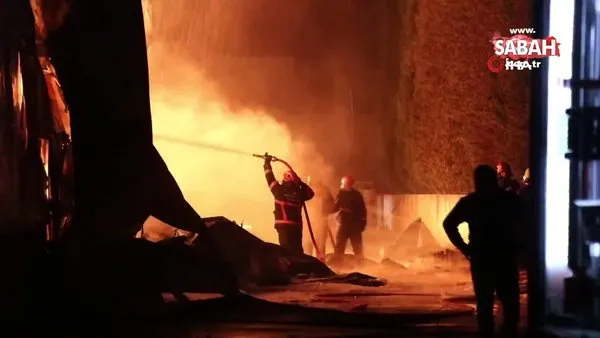 Korkutan fabrika yangını 2 saat sonra kontrol altına alındı! | Video