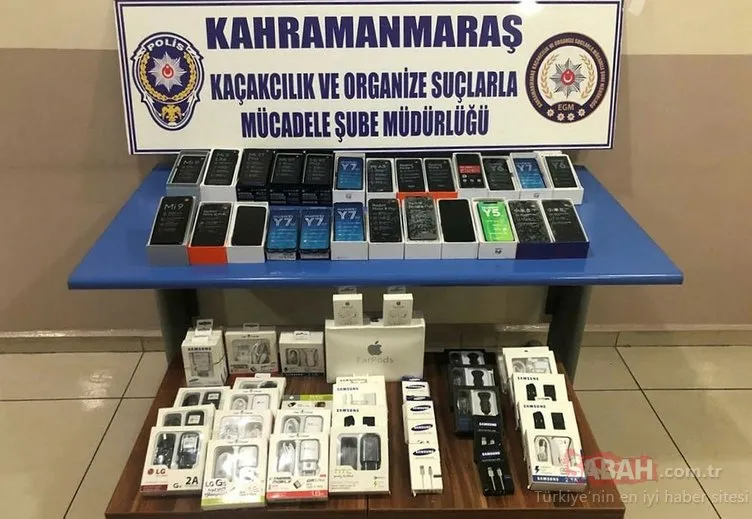Kahramanmaraş’ta seyyar satıcıda yakalanan kaçak cep telefonları şaşırttı