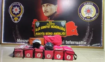 Alanya’da hırsızlık yapan 2 motokurye tutuklandı #antalya