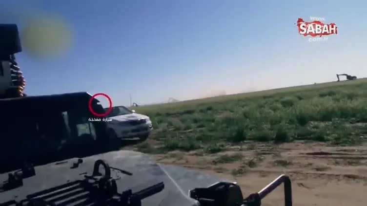 Bombalı araçtan fırlayan şarapnelden santimlerle kurtuldu! Ölümden kurtulma anı kamerada...