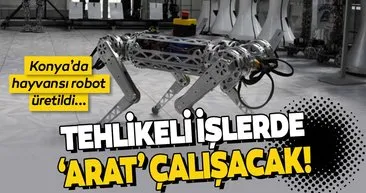 Konya'da üretildi! İnsanlar için tehlikeli işlerde 'ARAT' çalışacak