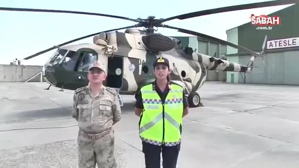 Jandarmadan helikopter destekli trafik denetimi | Video