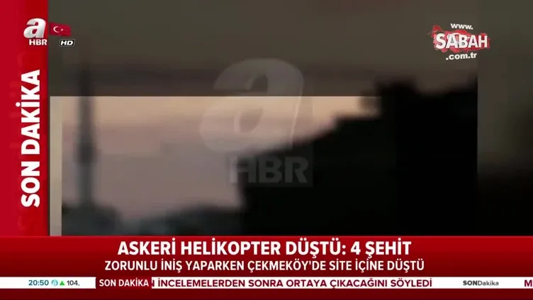 İşte askeri helikopterin düşüş anı