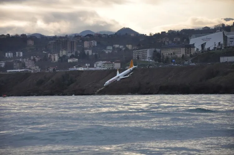 İşte Trabzon’da pistten çıkan uçağın içindeki panik anları!