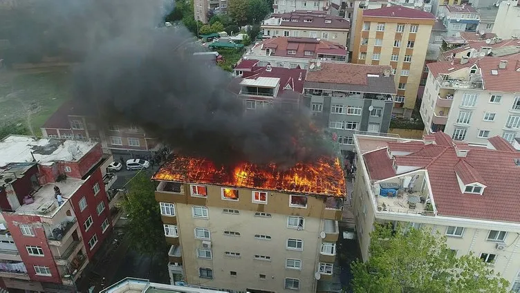 Halkalı’da bir binada yangın çıktı