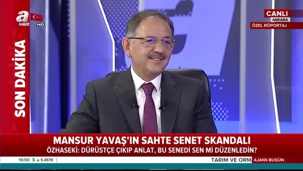 Mehmet Özhaseki'den Mansur Yavaş'ın sahte senet skandalı ile ilgili açıklama!