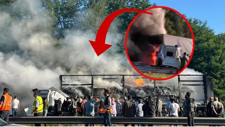 Son dakika: Anadolu Otoyolu’nda korkunç kaza: Sürücü yanarak öldü!