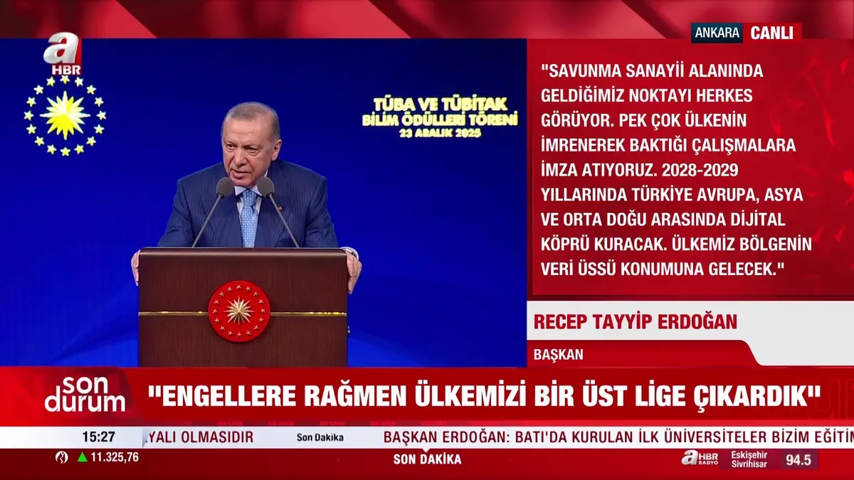 SON DAKİKA | Başkan Erdoğan: “Ülkemiz bölgenin veri üssü konumuna gelecek” | Video videosunu izle SON DAKİKA | Başkan Erdoğan: “Ülkemiz bölgenin veri üssü konumuna gelecek” | Video videosunu izle
