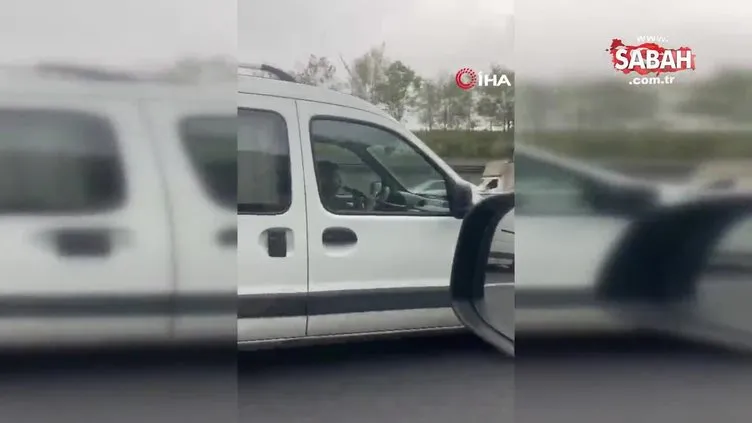 TEM Otoyolu’nda direksiyonda “zurna” çalan sürücüye ceza yağdı
