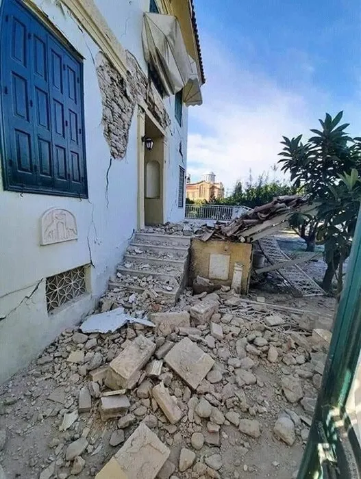 Depremden etkilenen Yunan adası Sisam’dan ilk görüntüler
