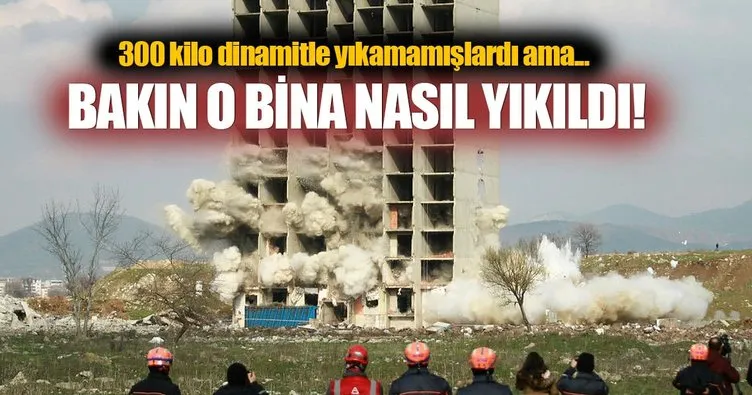 300 kilo dinamitle yıkılmayan bina, kendiliğinden yıkıldı