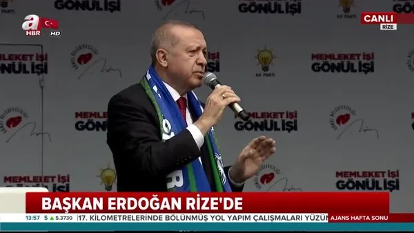 Cumhurbaşkanı Erdoğan, Rize'de vatandaşlara hitap etti