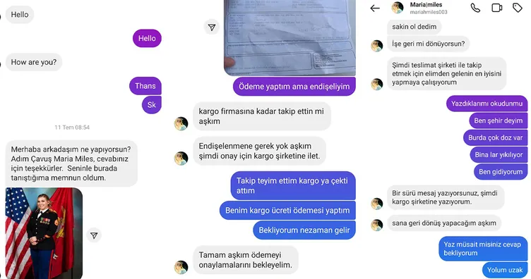 ’Amerikan ordusunda askerim’ diyen kadına kandı: 700 bin dolar ve 2 külçe altın ile…