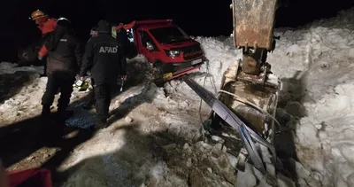 Karla mücadele çalışmaları sırasında çığ meydana geldi