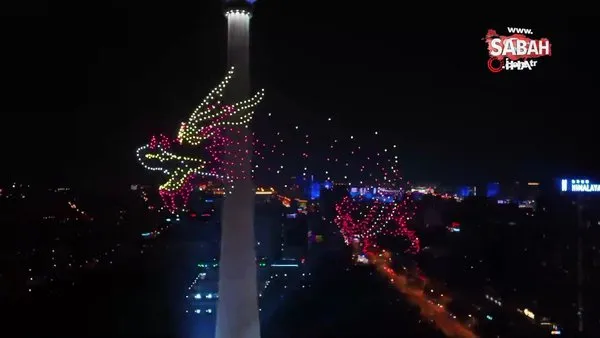 Çin’de bin dronla ejderha gösterisi | Video