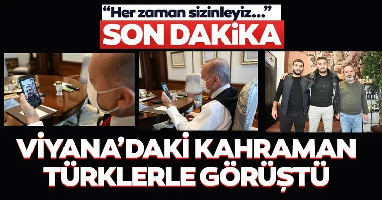Başkan Erdoğan, Viyana'da yaralıların yardımına koşan 2 Türk ile görüştü