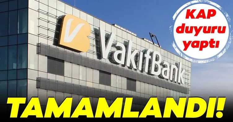 Son Dakika: Vakıfbank’ın Hazine’ye hisse devri tamamlandı