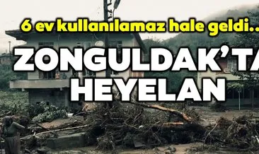 Zonguldak Kozlu’ da heyelan; 6 ev kullanılamaz hale geldi