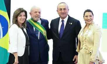 Bakan Çavuşoğlu, Lula da Silva’nın yemin törenine katıldı
