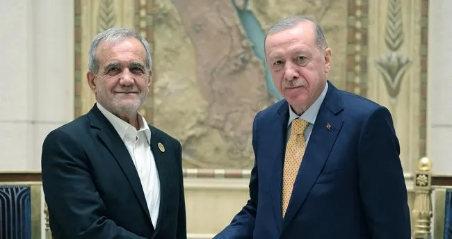 Başkan Erdoğan İran Cumhurbaşkanı Mesud Pezeşkiyan ile görüştü