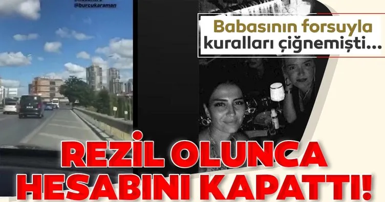 Lütfü Türkkan’ın kızı Dilara Türkkan babasının forsuyla kuralları çiğnedi! Rezil olunca hesabını kapattı