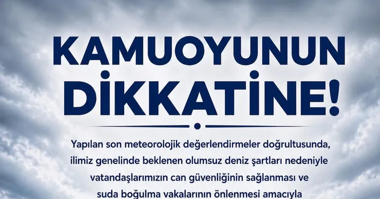 Trabzon’da denize girmek yasaklandı!