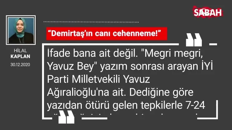 Hilal Kaplan | “Demirtaş’ın canı cehenneme!”