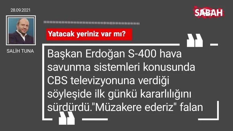 Salih Tuna | Yatacak yeriniz var mı?