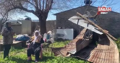 Osmaniye’de fırtına ahırın çatısını uçurdu | Video