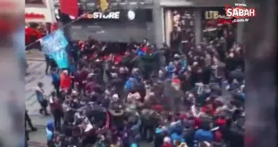 İstanbul’da Trabzonspor taraftarlarının GS Store’a saldırısı kamerada