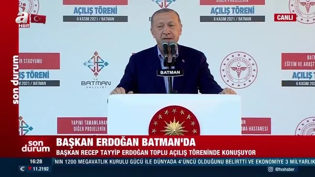 Başkan Erdoğan'dan Batman'da toplu açılış töreninde önemli açıklamalar