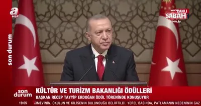 SON DAKİKA HABERİ: Başkan Erdoğan’dan Kültür ve Turizm Bakanlığı ödül töreninde açıklamalar | Video