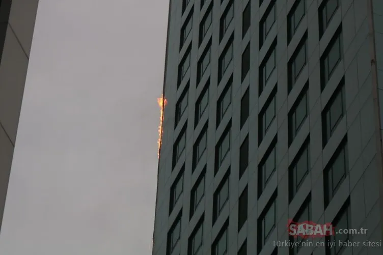 İstanbul Maslak’ta gökdelen yangını