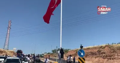 Kahta girişinde dev Türk bayrağı dalgalanacak | Video