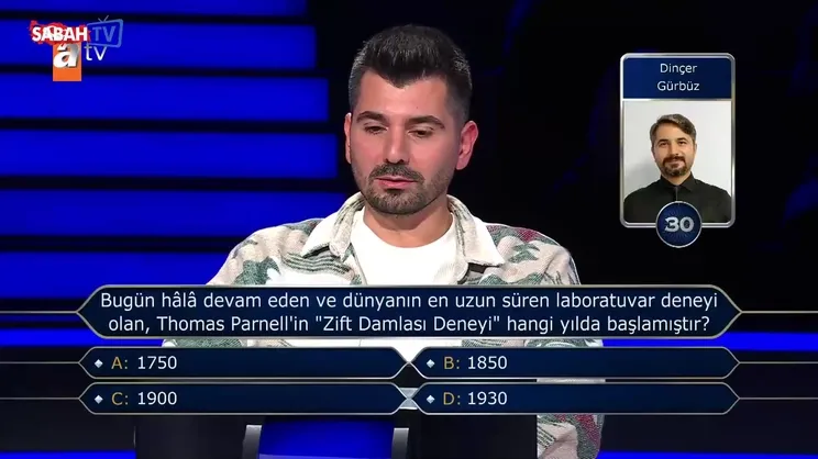 Kim Milyoner Olmak İster'de ‘risk almayı seven bir insanım’ dedi! Bakın 200 bin TL’lik o soruda ne karar verdi!