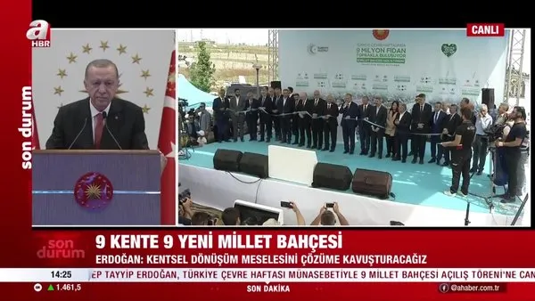 Başkan Erdoğan Millet Bahçeleri açılış töreninde açıklamalarda bulundu | Video