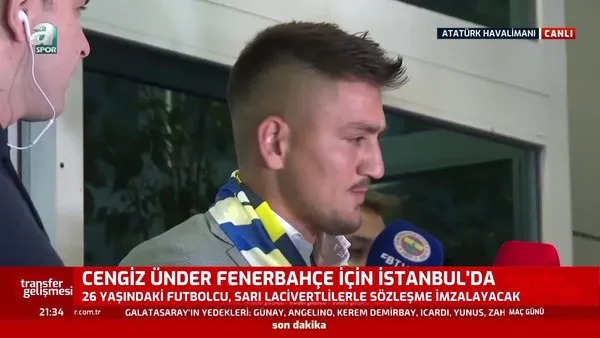 F.Bahçe'nin yeni transferi Cengiz Ünder, İstanbul'da!