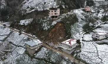 Rize’de 3 ev yıkılma tehlikesi altında