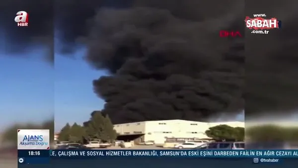 Denizli'de tekstil fabrikasında yangın çıktı | Video