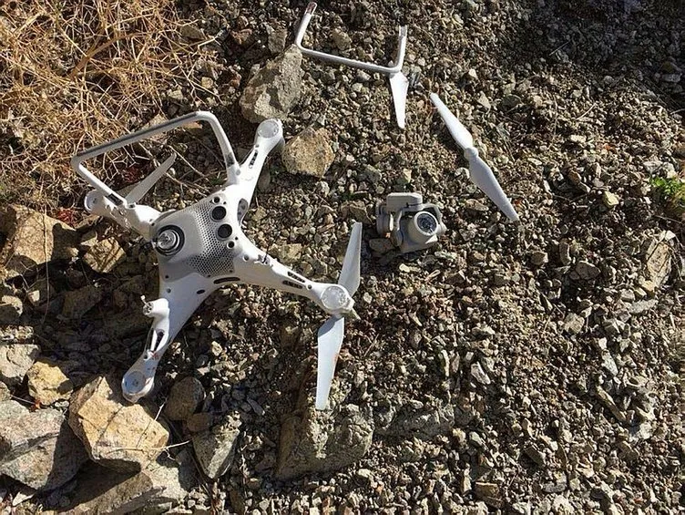 Artvin’de kartal drone parçaladı
